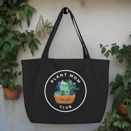 Plant Mom Club - Large Canvas Tote Bag