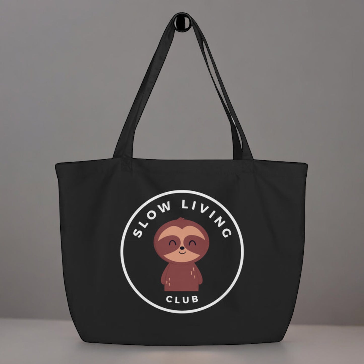 Slow Living Club - Large Canvas Tote Bag