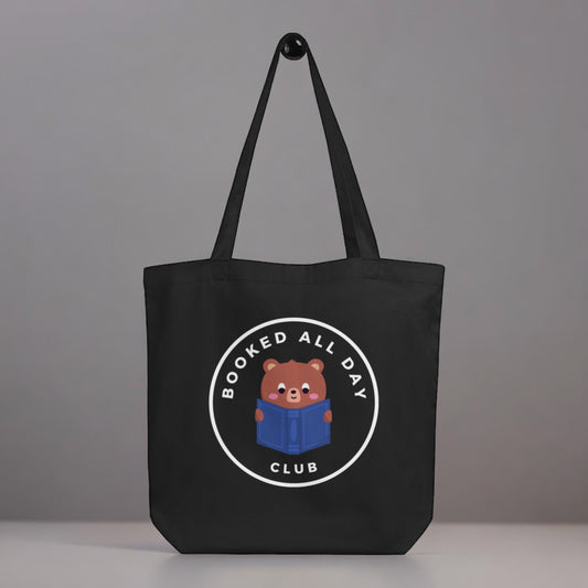 Booked All Day - Canvas Tote Bag