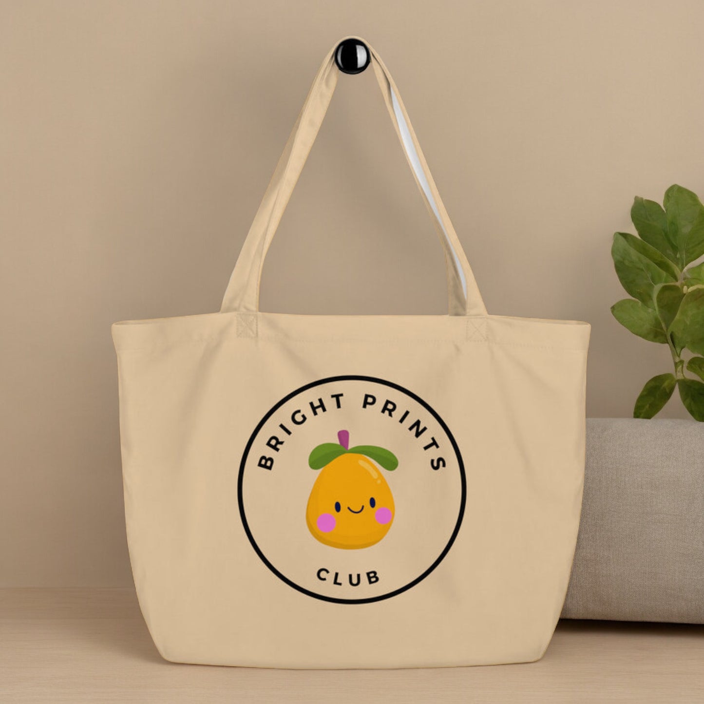 Bright Prints Club - Large Canvas Tote Bag