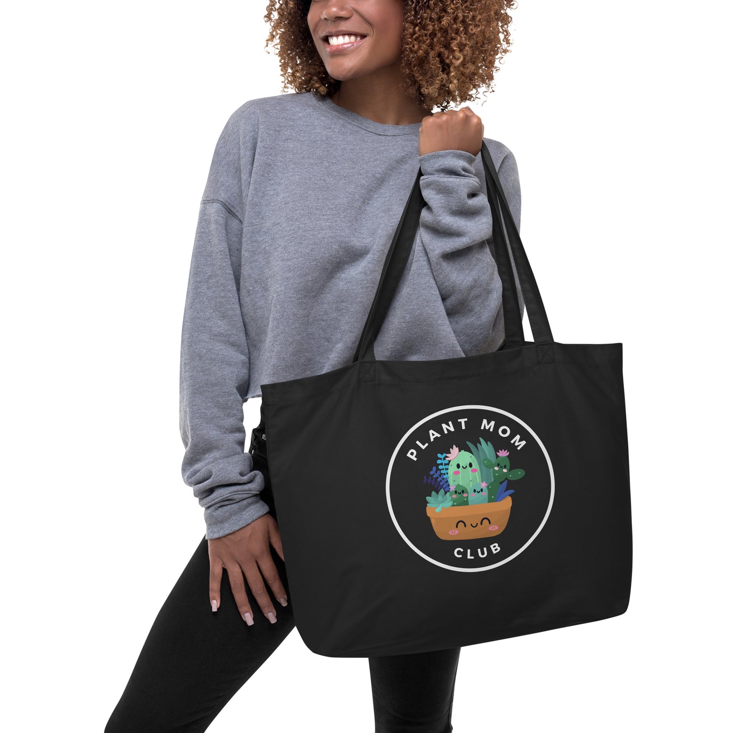 Plant Mom Club - Large Canvas Tote Bag