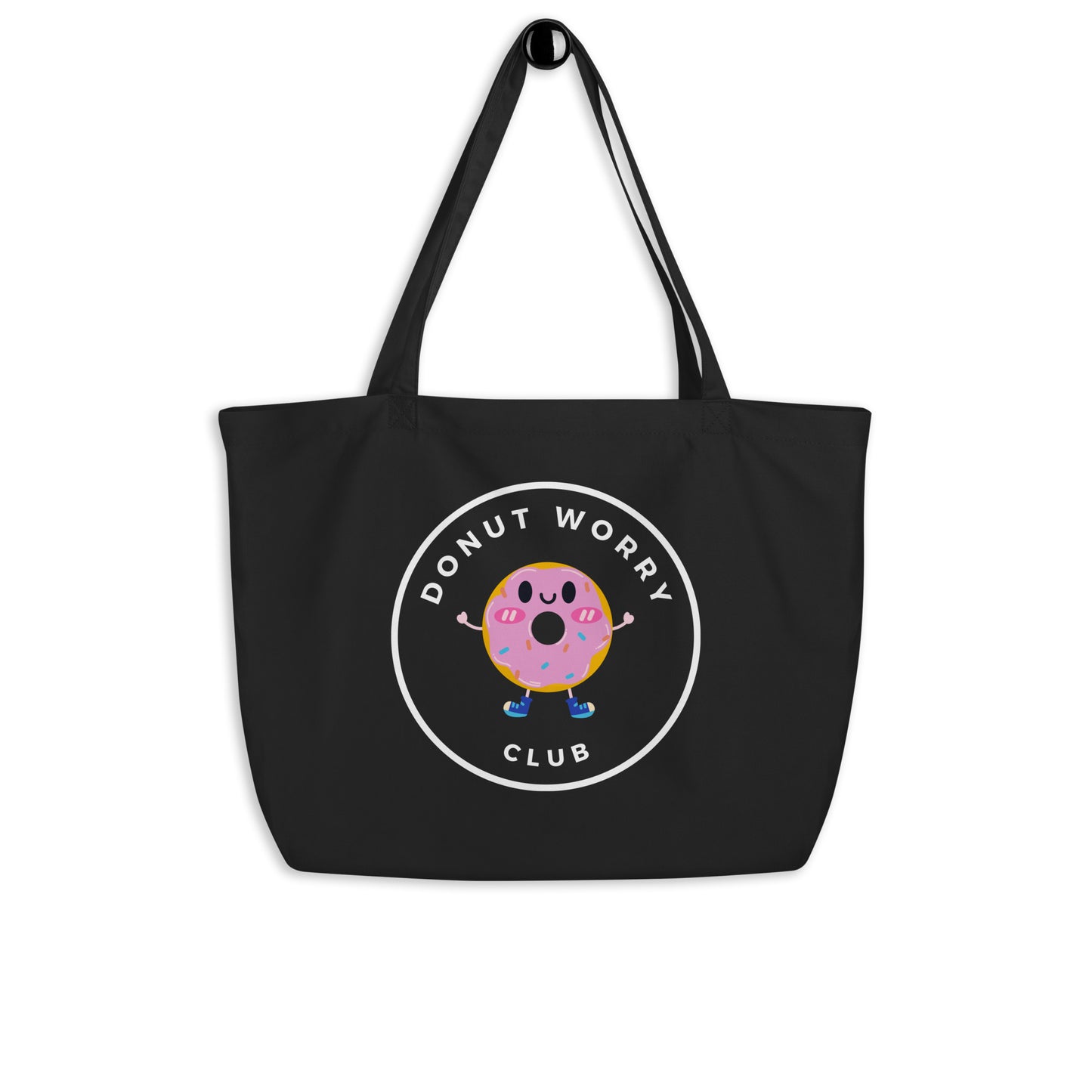 Donut Worry - Large Canvas Tote Bag