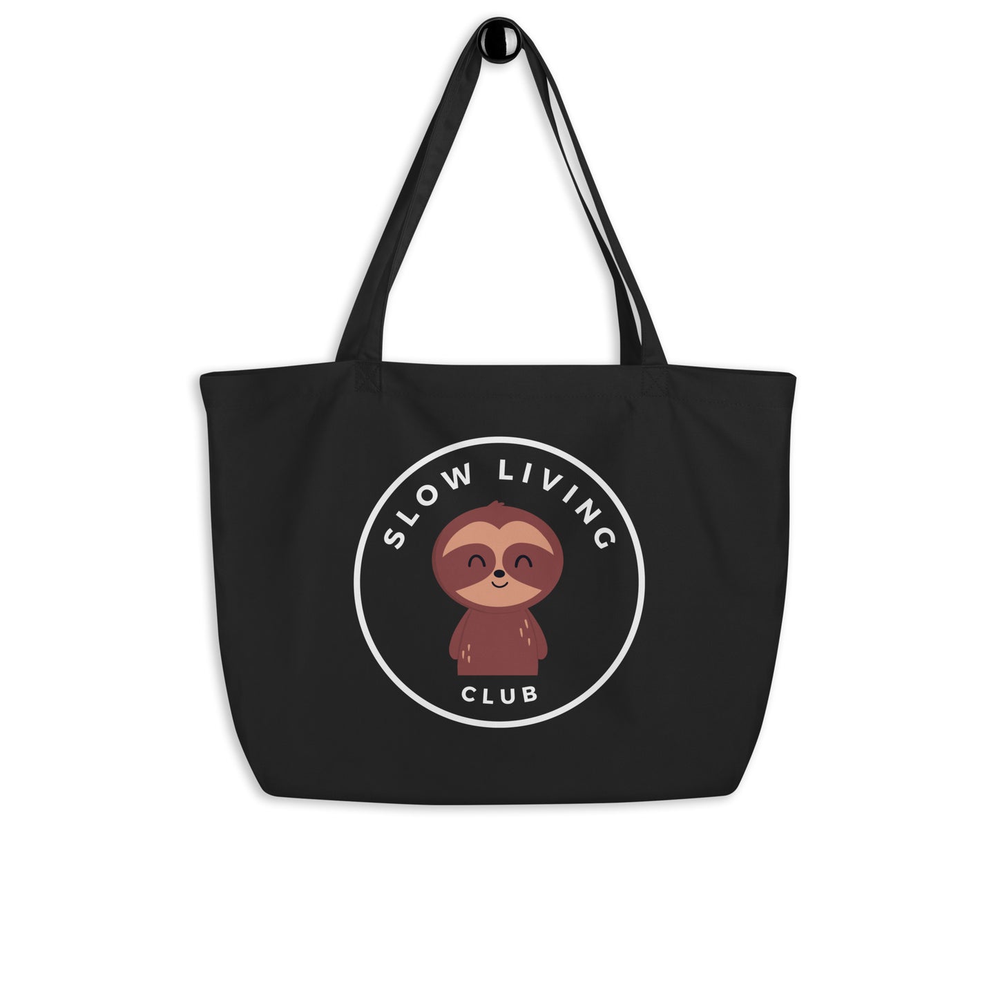 Slow Living Club - Large Canvas Tote Bag