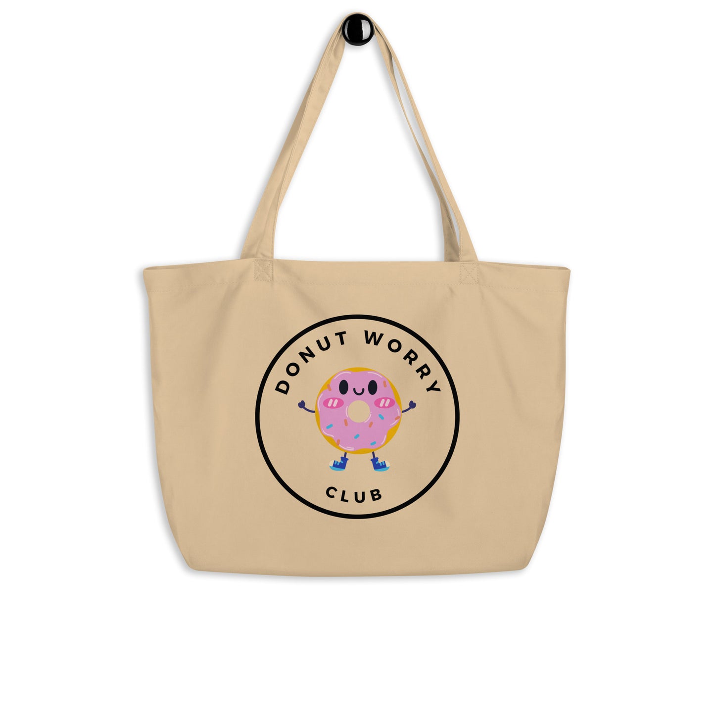 Donut Worry - Large Canvas Tote Bag