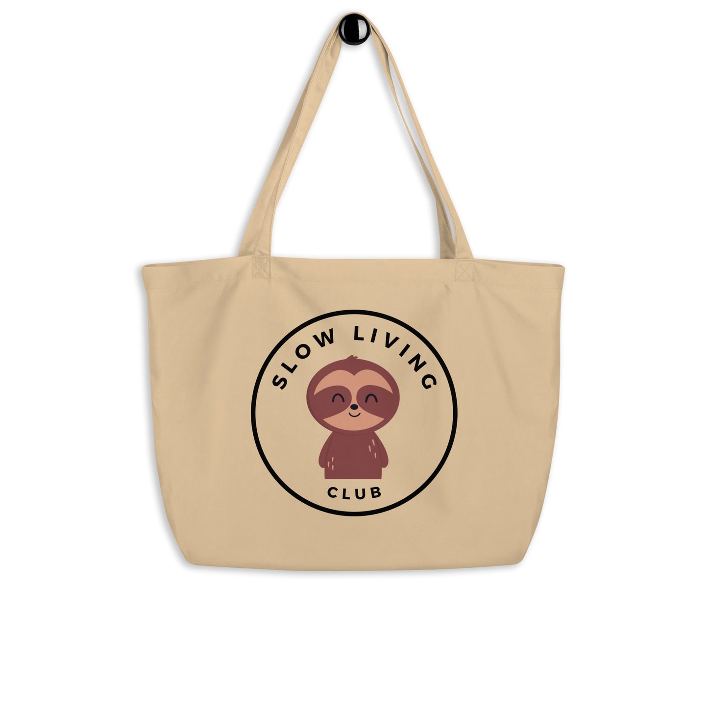 Slow Living Club - Large Canvas Tote Bag