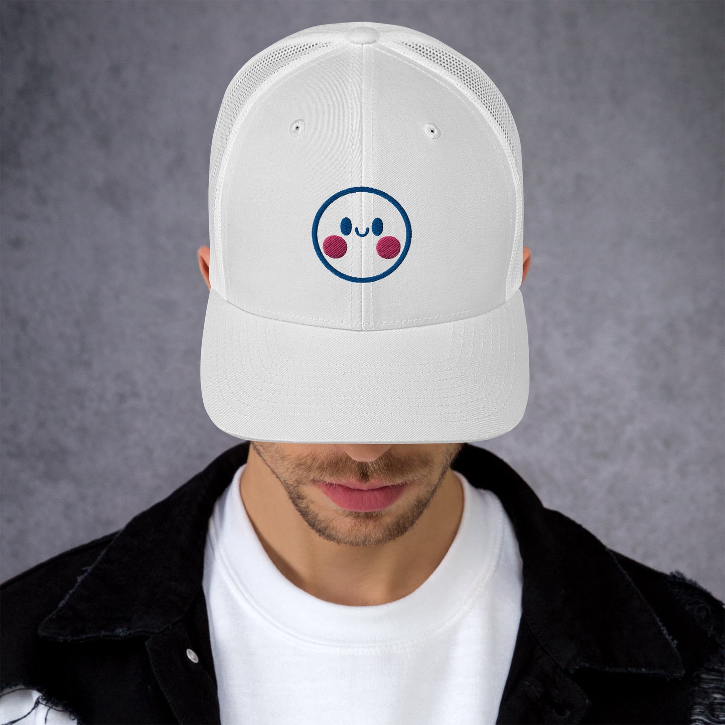 Smiley - Embroidered Trucker Cap